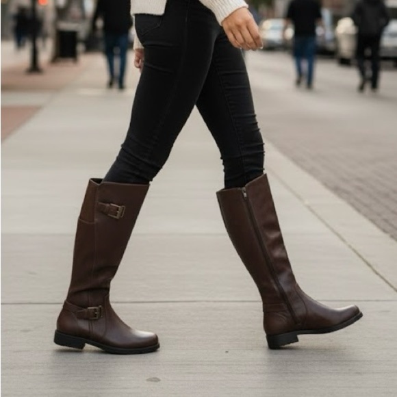 BareTraps Shoes - Baretraps Carmen Vegan Knee-High Riding Boots Brown Size 6.5 New With Box